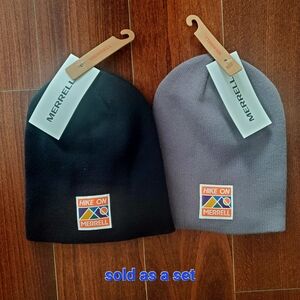 🖤🌚Merrell Black and Gray Beanie Duo